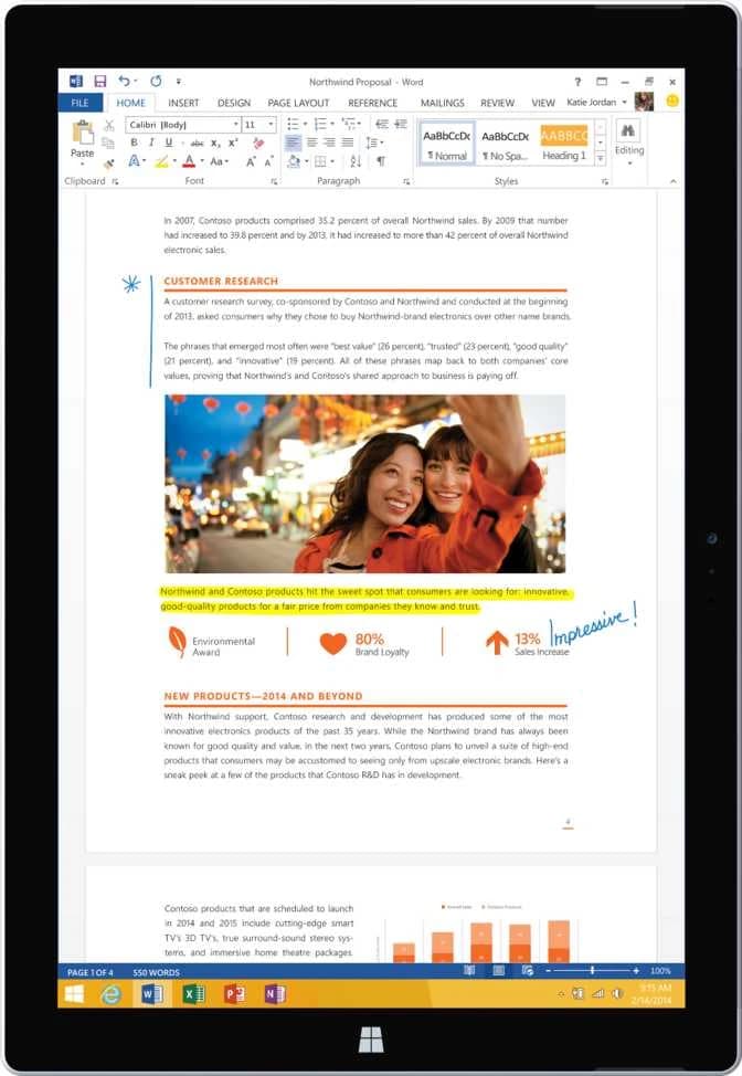 Microsoft Surface Pro 3 Intel İ3 (64 GB) - Görsel 1