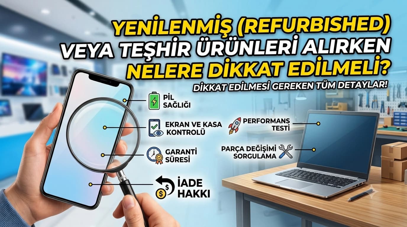 Yenilenmiş (Refurbished) veya Teşhir Teknoloji Ürünleri Alırken Nelere Dikkat Edilmeli?