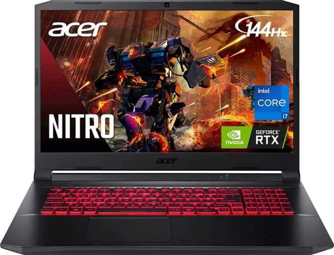 Acer Nitro 5 17.3" Intel Core İ7-11800H 2.3GHz Nvidia GeForce RTX 3050 Ti Laptop SSD (16 GB RAM / 1 TB) - Görsel 1
